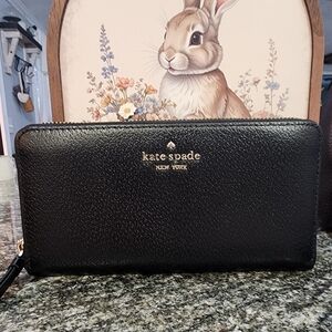 Kate Spade Black Textured Wallet